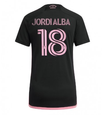 Inter Miami Jordi Alba #18 Vieraspaita Naisten 2023-24 Lyhyet Hihat